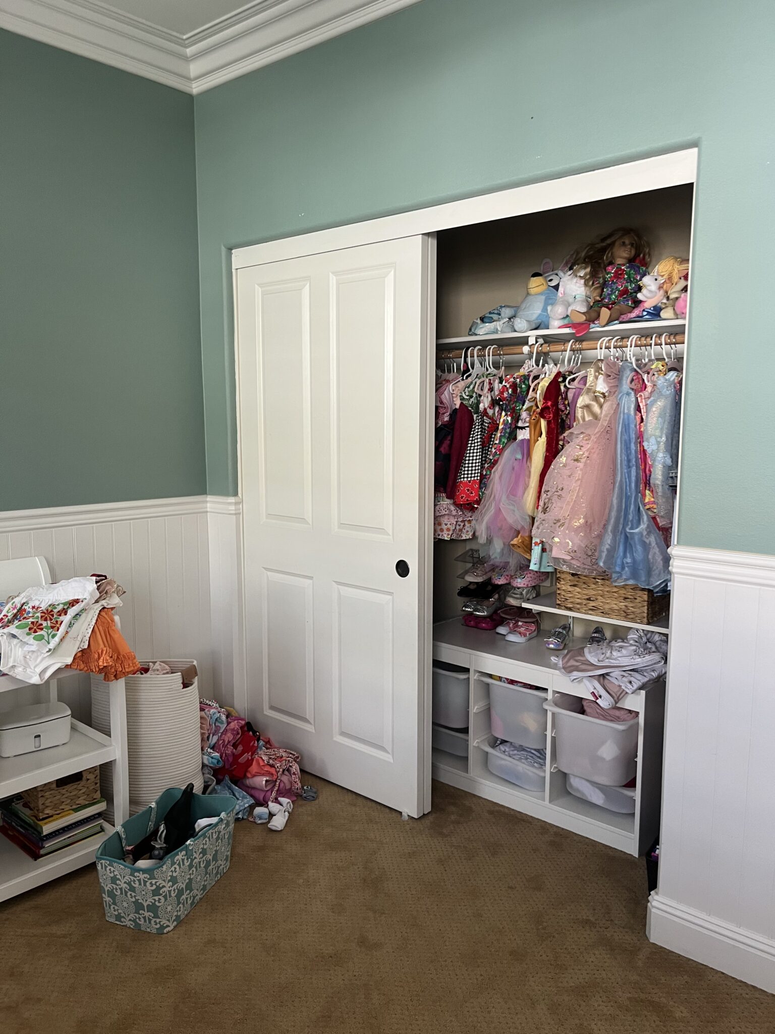 Kids Closet Before Organization