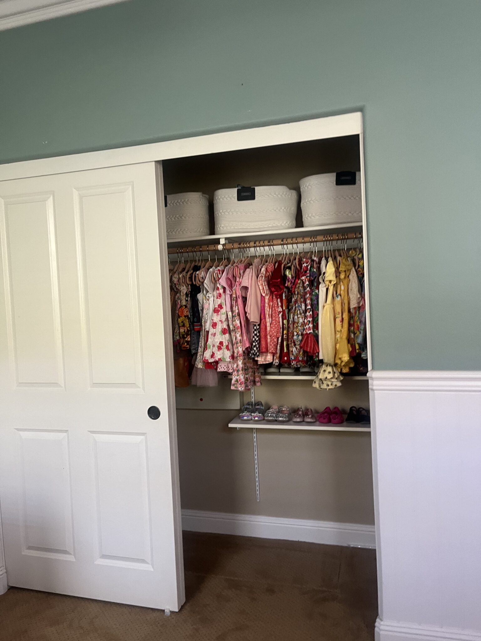 Kids Closet After Organization