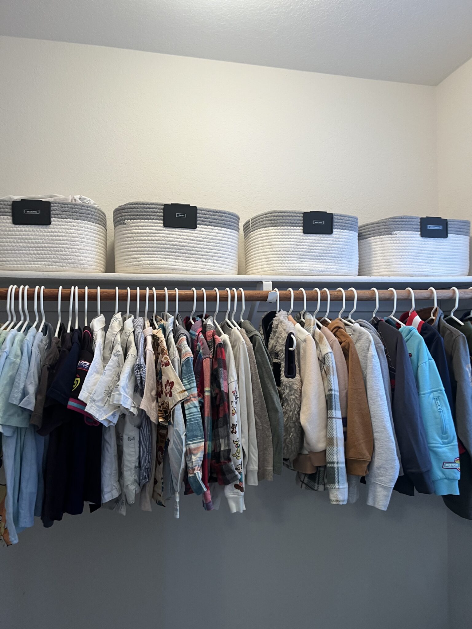 Boy Closet Organization
