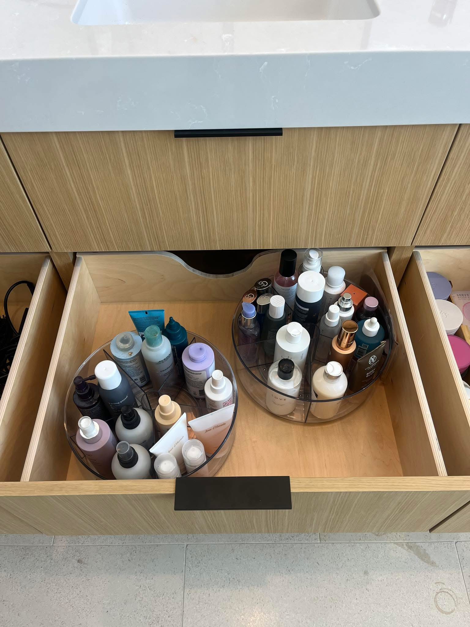 Bathroom Turntable Organization