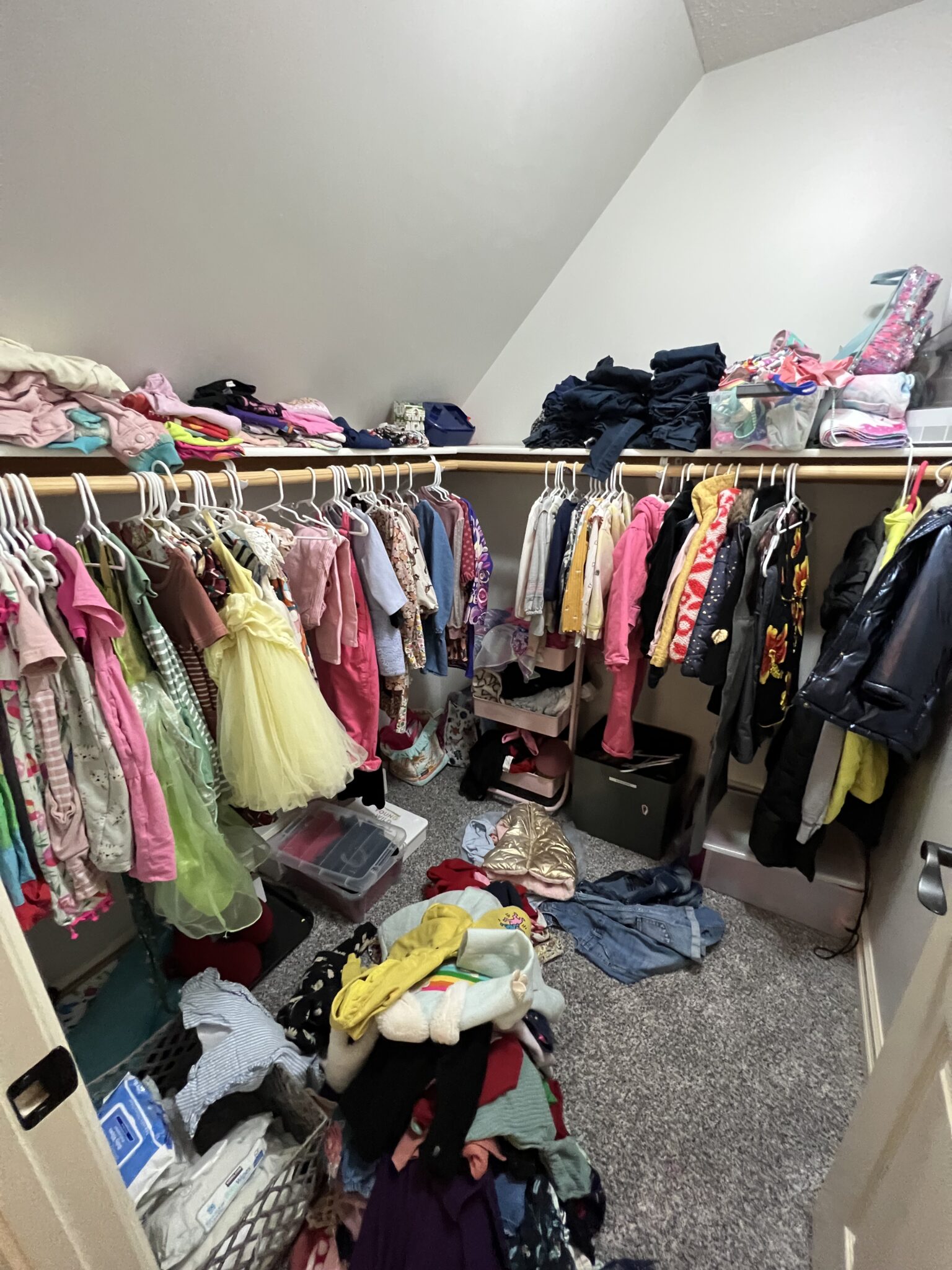 Kids Closet Before Organization